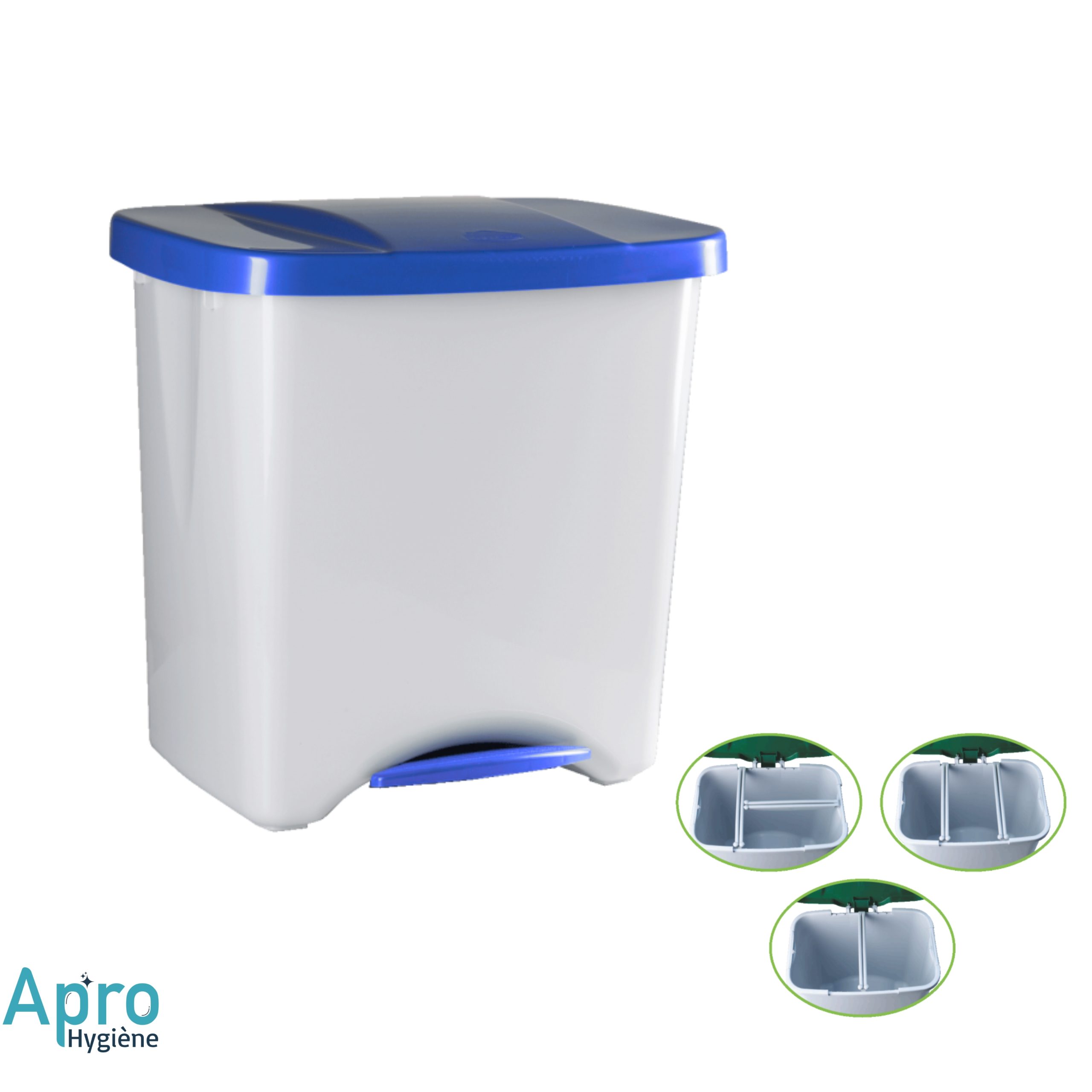 poubelle à pédale Denox de 50 litres
