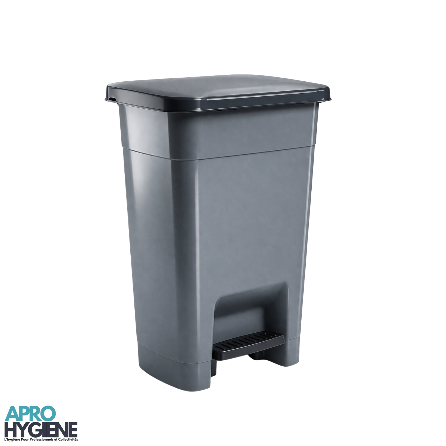 Poubelle à Pédale Professionnelle 50L - Plastique Gris Haute Résistance