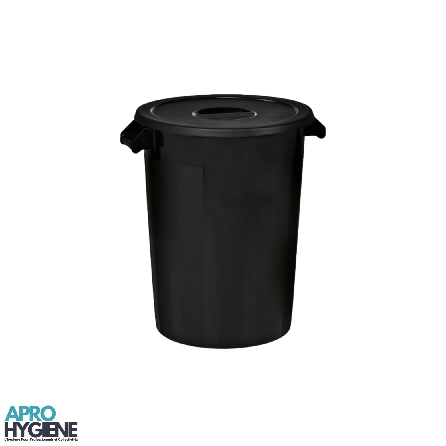 Poubelle Noire avec Couvercle 80L