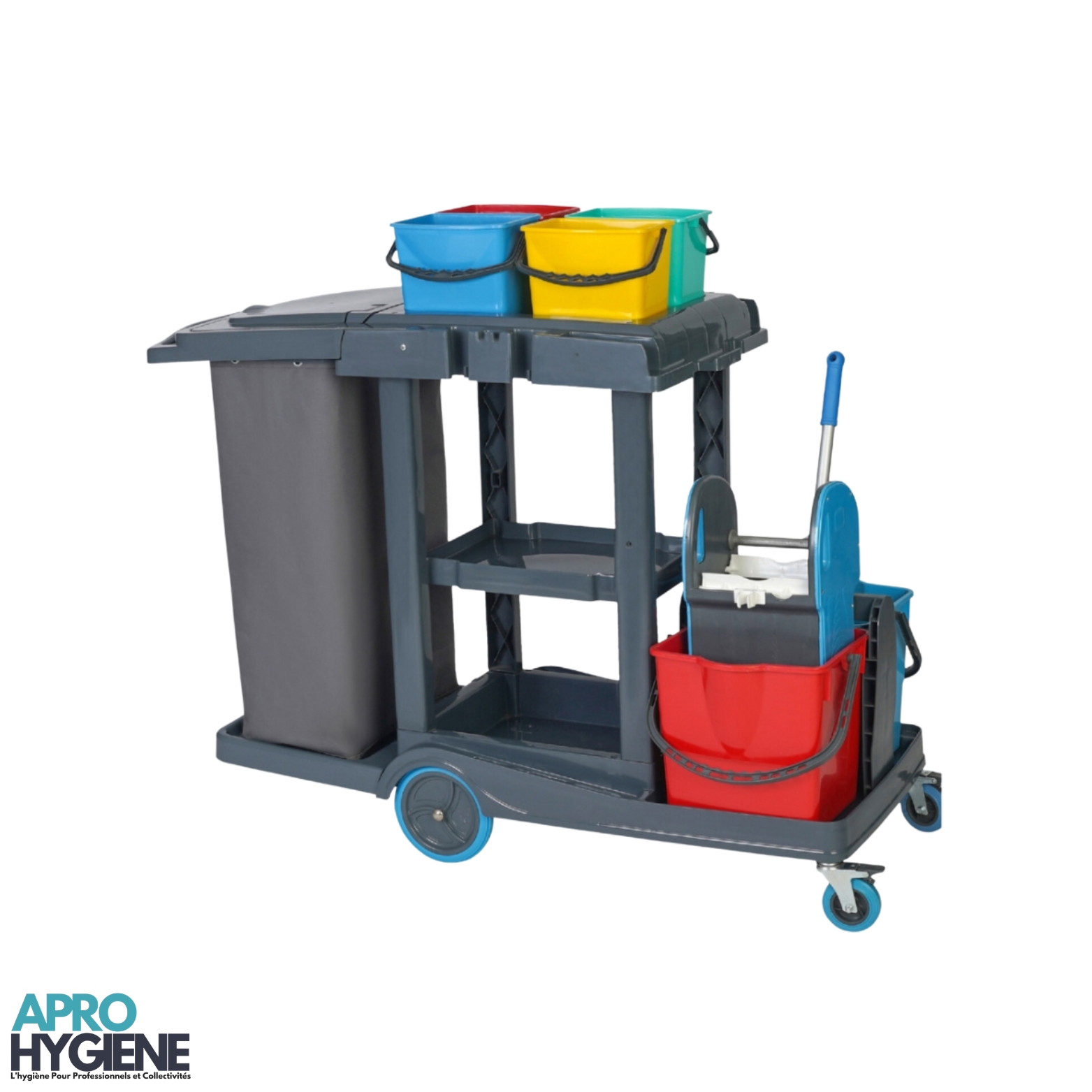 Chariot de nettoyage professionnel  multifonction APro PVC 4S/6L