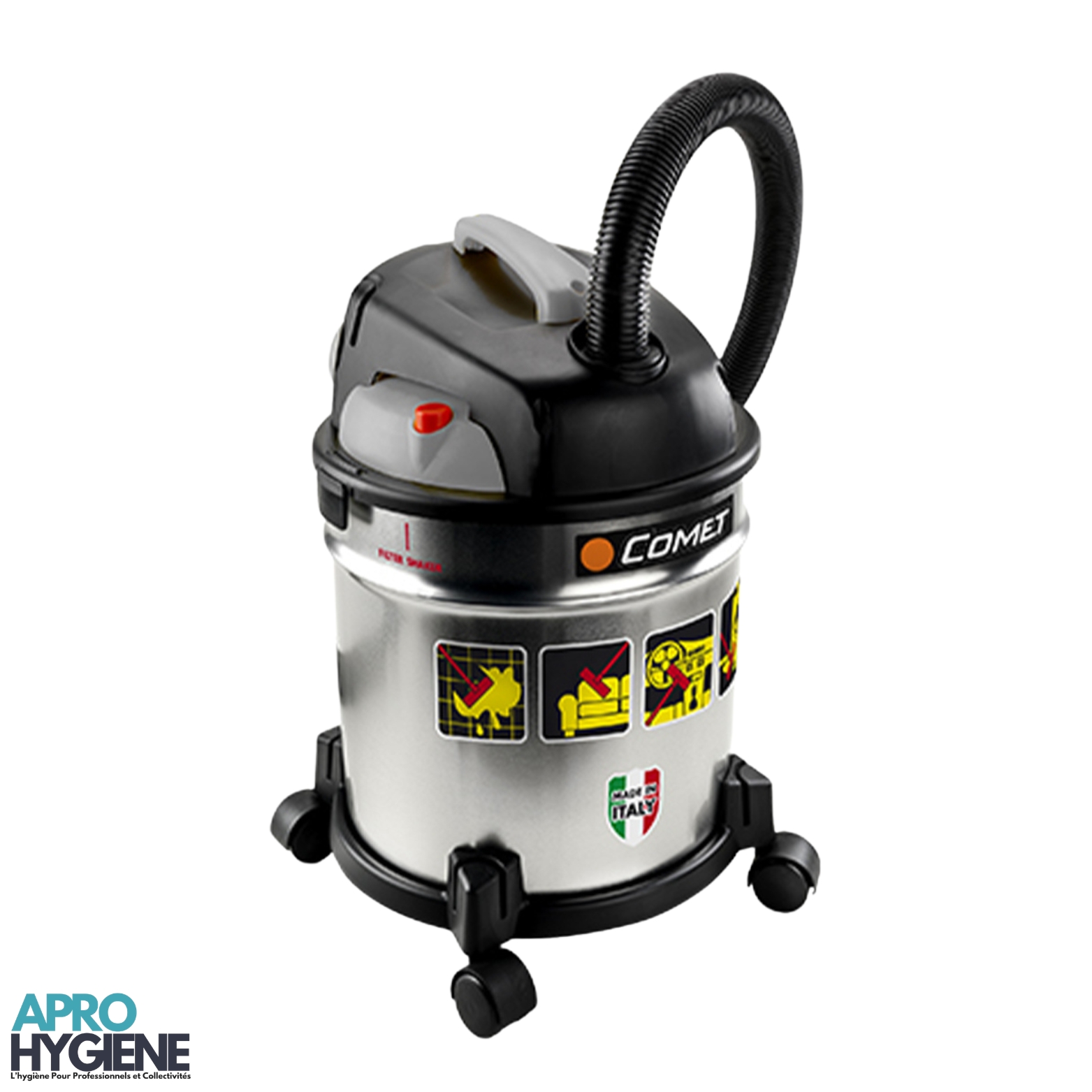 Aspirateur souffleur eau et poussier   Professionnel COMET 20L – Cuve Inox.