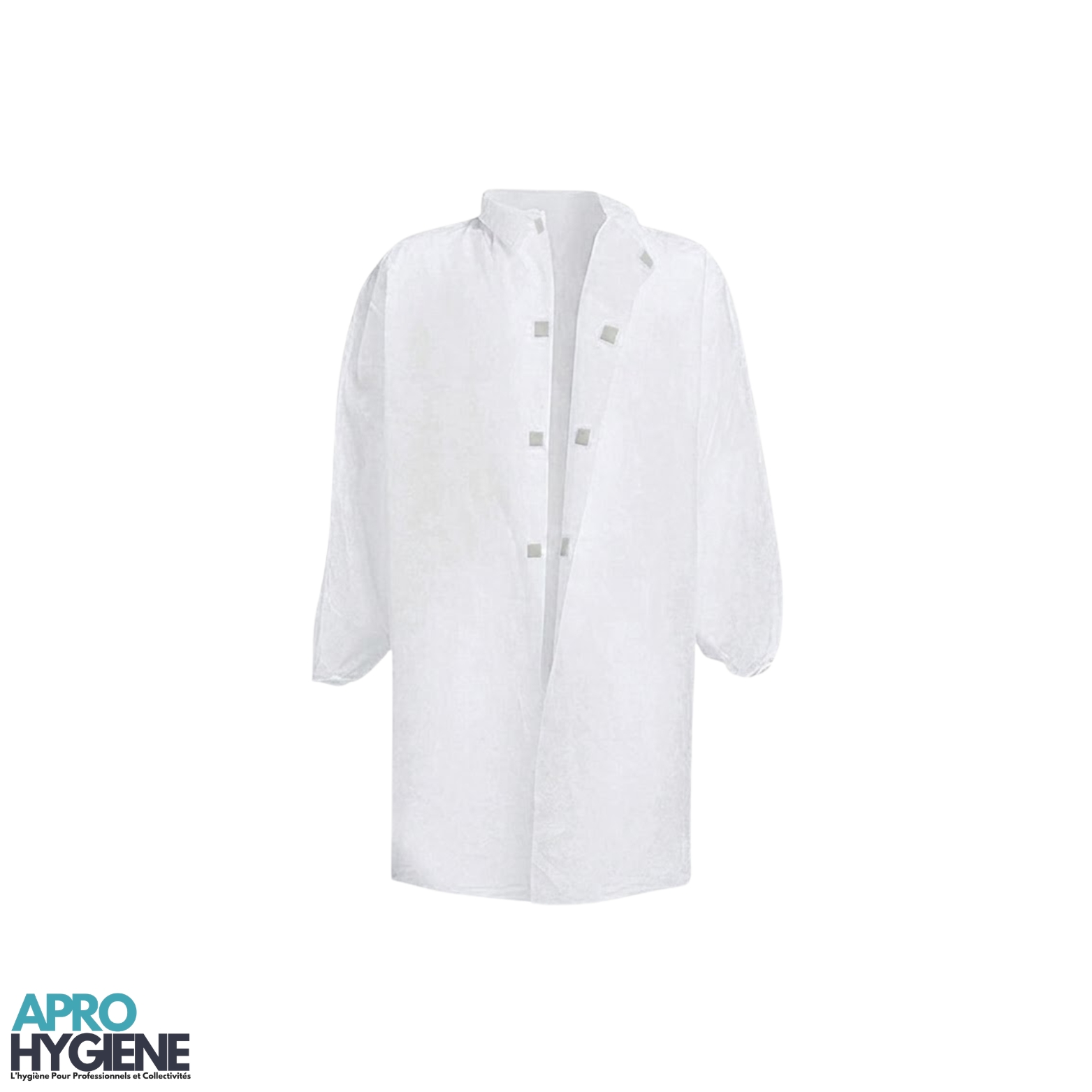 Blouse Jetable en Polypropylène Fermeture Velcro blanche