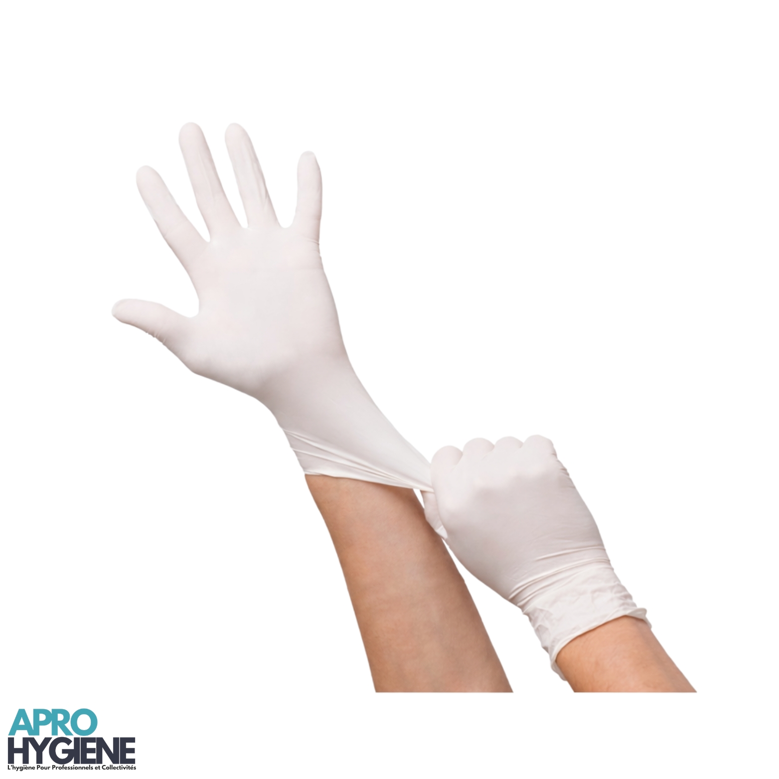gants en latex blanche